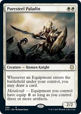 Puresteel Paladin 69 card from Commander: Adventures in the Forgotten Realms