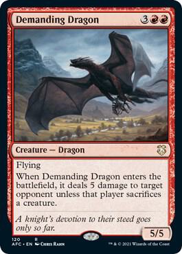 Demanding Dragon 120 card from Commander: Adventures in the Forgotten Realms