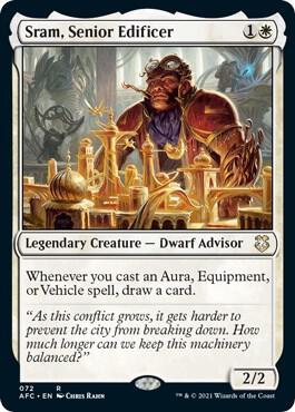 Sram, Senior Edificer 72 card from Commander: Adventures in the Forgotten Realms