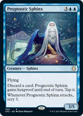Prognostic Sphinx 90 card from Commander: Adventures in the Forgotten Realms
