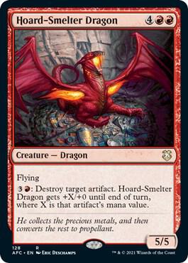 Hoard-Smelter Dragon 128 card from Commander: Adventures in the Forgotten Realms