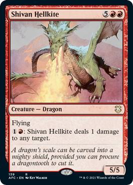 Shivan Hellkite 139 card from Commander: Adventures in the Forgotten Realms