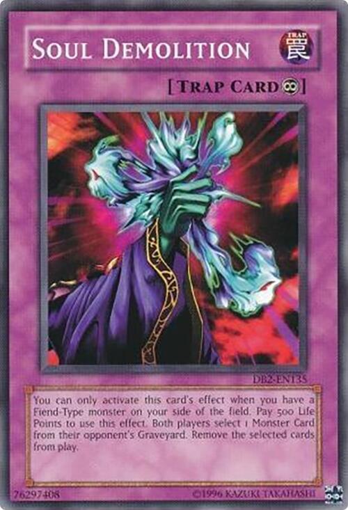 Soul Demolition DB2-EN135 card from Dark Beginning 2