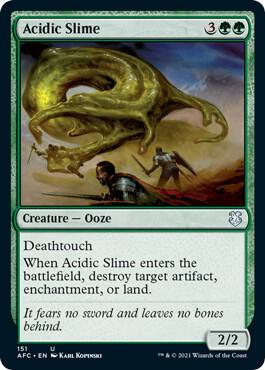 Acidic Slime 151 card from Commander: Adventures in the Forgotten Realms
