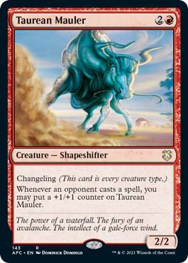 Taurean Mauler 143 card from Commander: Adventures in the Forgotten Realms