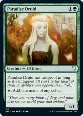 Paradise Druid 165 card from Commander: Adventures in the Forgotten Realms