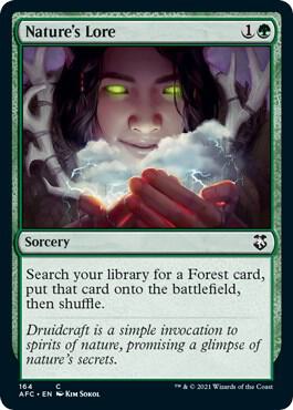 Nature's Lore 164 card from Commander: Adventures in the Forgotten Realms