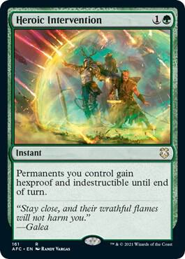 Heroic Intervention 161 card from Commander: Adventures in the Forgotten Realms