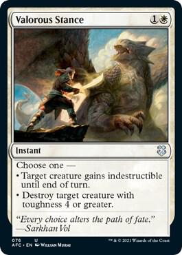 Valorous Stance 76 card from Commander: Adventures in the Forgotten Realms