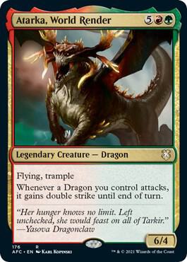 Atarka, World Render 176 card from Commander: Adventures in the Forgotten Realms