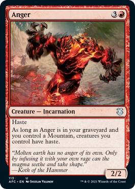 Anger 113 card from Commander: Adventures in the Forgotten Realms