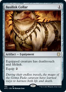 Basilisk Collar 199 card from Commander: Adventures in the Forgotten Realms