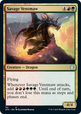 Savage Ventmaw 191 card from Commander: Adventures in the Forgotten Realms
