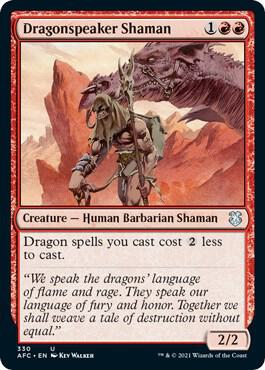 Dragonspeaker Shaman 330 card from Commander: Adventures in the Forgotten Realms