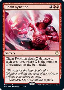 Chain Reaction 116 card from Commander: Adventures in the Forgotten Realms