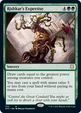 Rishkar's Expertise 170 card from Commander: Adventures in the Forgotten Realms