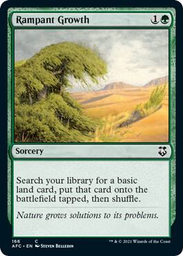 Rampant Growth 166 card from Commander: Adventures in the Forgotten Realms