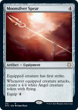 Moonsilver Spear 212 card from Commander: Adventures in the Forgotten Realms