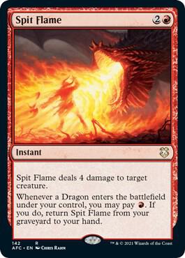 Spit Flame 142 card from Commander: Adventures in the Forgotten Realms
