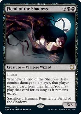 Fiend of the Shadows 99 card from Commander: Adventures in the Forgotten Realms