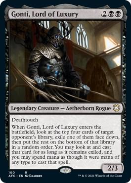 Gonti, Lord of Luxury 100 card from Commander: Adventures in the Forgotten Realms