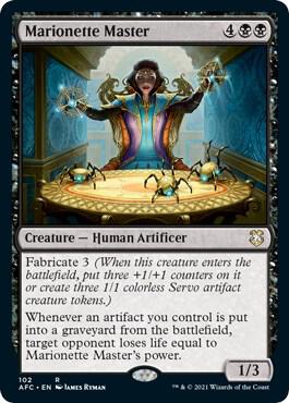 Marionette Master 102 card from Commander: Adventures in the Forgotten Realms