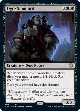 Ogre Slumlord 104 card from Commander: Adventures in the Forgotten Realms
