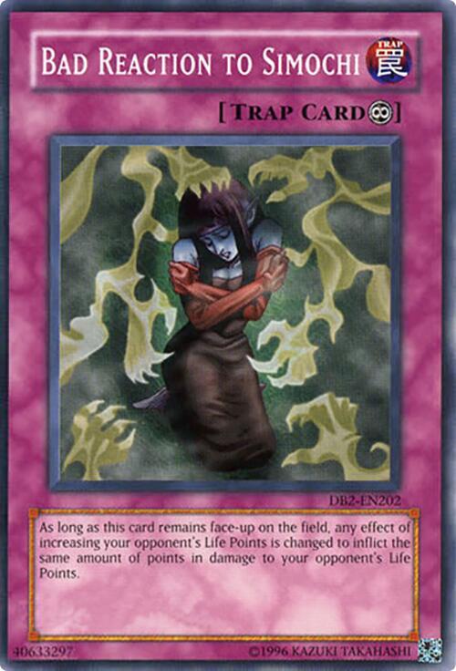 Bad Reaction to Simochi DB2-EN202 card from Dark Beginning 2