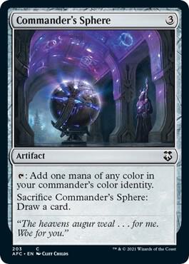 Commander's Sphere 203 card from Commander: Adventures in the Forgotten Realms