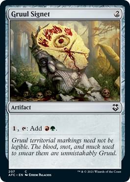 Gruul Signet 207 card from Commander: Adventures in the Forgotten Realms