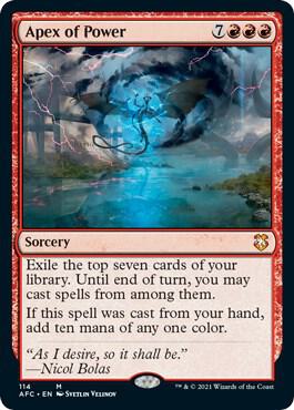 Apex of Power 114 card from Commander: Adventures in the Forgotten Realms