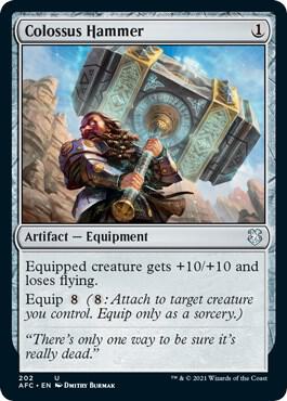 Colossus Hammer 202 card from Commander: Adventures in the Forgotten Realms