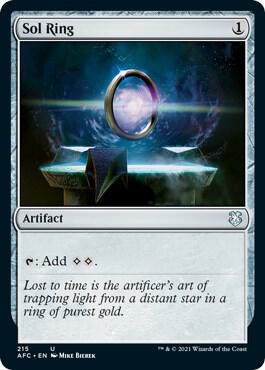 Sol Ring 215 card from Commander: Adventures in the Forgotten Realms