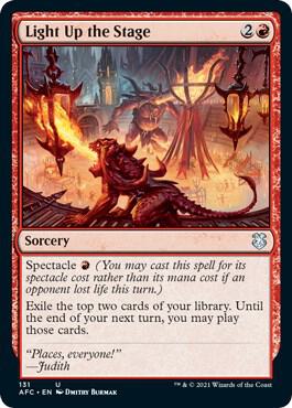 Light Up the Stage 131 card from Commander: Adventures in the Forgotten Realms