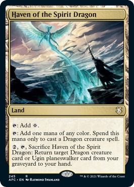 Haven of the Spirit Dragon 245 card from Commander: Adventures in the Forgotten Realms