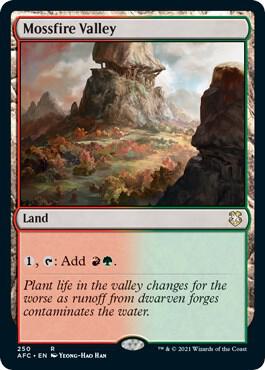Mossfire Valley 250 card from Commander: Adventures in the Forgotten Realms