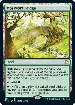 Mosswort Bridge 251 card from Commander: Adventures in the Forgotten Realms