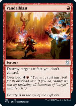 Vandalblast 148 card from Commander: Adventures in the Forgotten Realms