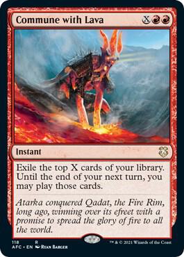 Commune with Lava 118 card from Commander: Adventures in the Forgotten Realms