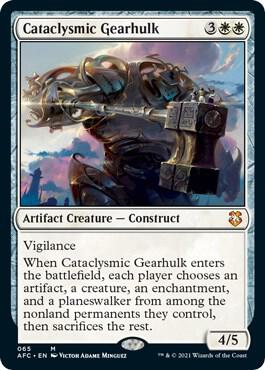 Cataclysmic Gearhulk 65 card from Commander: Adventures in the Forgotten Realms
