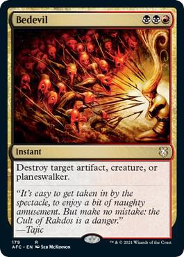 Bedevil 179 card from Commander: Adventures in the Forgotten Realms