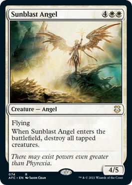 Sunblast Angel 74 card from Commander: Adventures in the Forgotten Realms