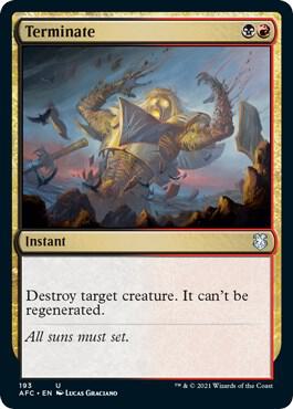 Terminate 193 card from Commander: Adventures in the Forgotten Realms