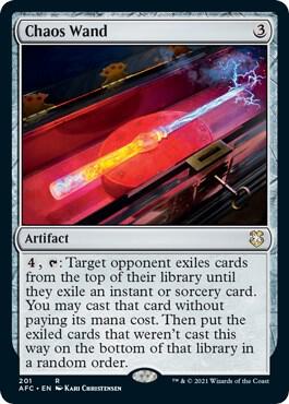 Chaos Wand 201 card from Commander: Adventures in the Forgotten Realms