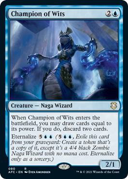 Champion of Wits 80 card from Commander: Adventures in the Forgotten Realms