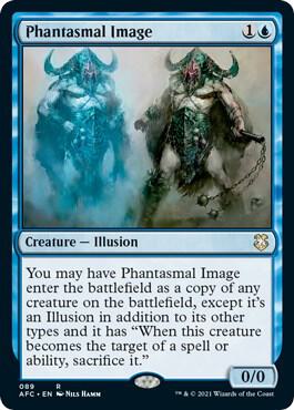 Phantasmal Image 89 card from Commander: Adventures in the Forgotten Realms