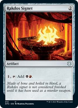 Rakdos Signet 214 card from Commander: Adventures in the Forgotten Realms