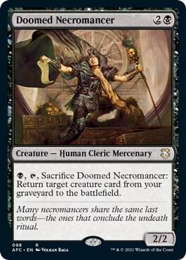 Doomed Necromancer 98 card from Commander: Adventures in the Forgotten Realms