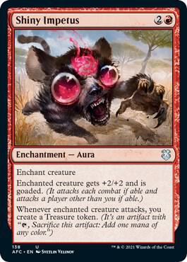 Shiny Impetus 138 card from Commander: Adventures in the Forgotten Realms