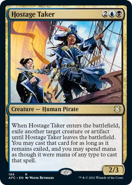 Hostage Taker 186 card from Commander: Adventures in the Forgotten Realms